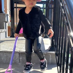 Toddler black leather pants from H&M size 2T